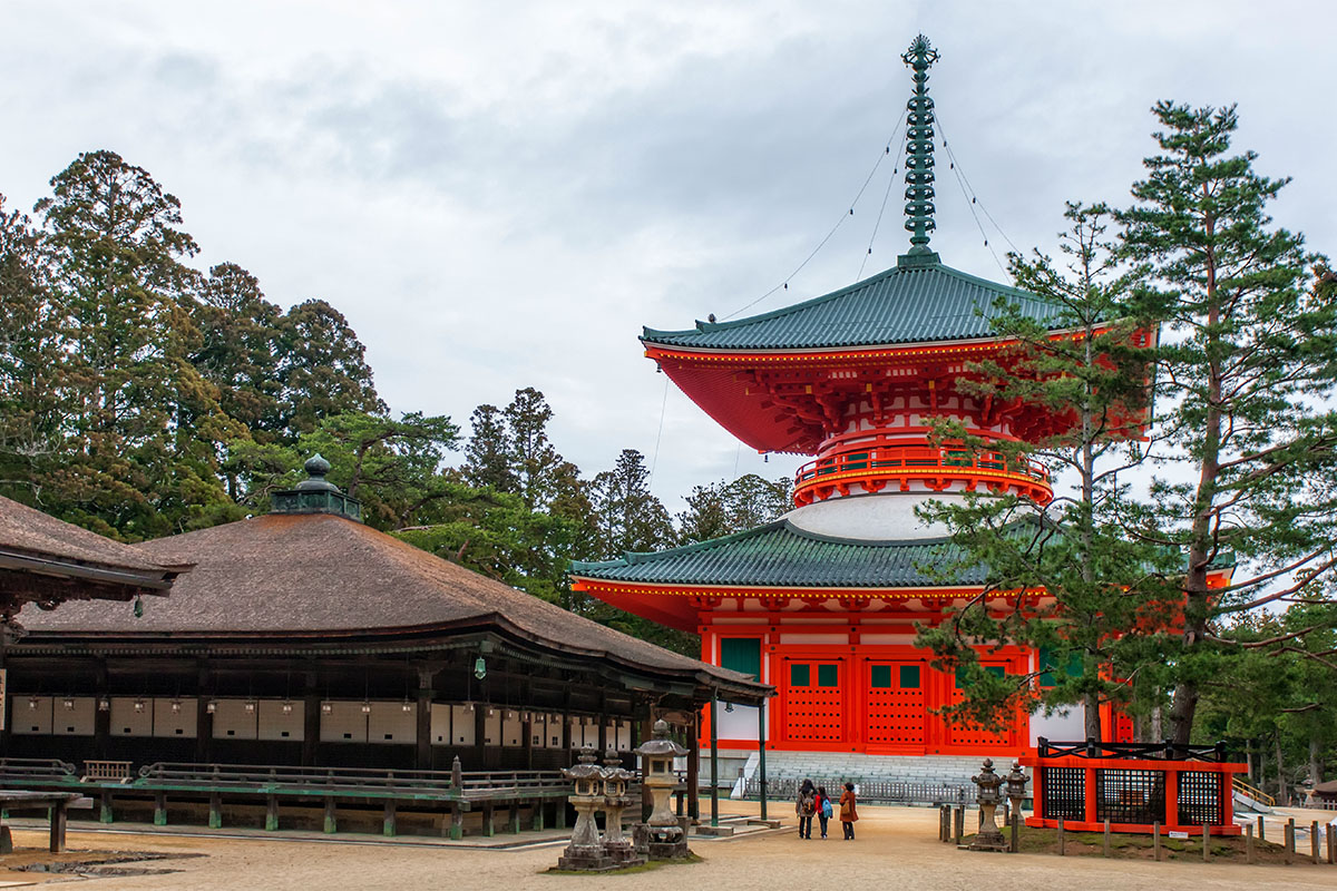 View of the Danjō Garan from the west